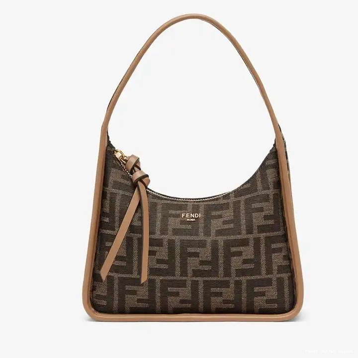 Affordable Bag Fendi Mini In Fabric Brown Motif FF Fendessence 0704